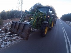 John Deere 5065E + Hydrometal AT10 + Rozrzutnik