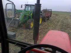 John Deere 5065E & Tur + Rozrzutnik 2osiowy i Ursus C-360 + Fuchs 3000l