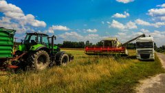 Deutz-Fahr Agrotron X720, Claas Tucano 480 + C750, DAF XF