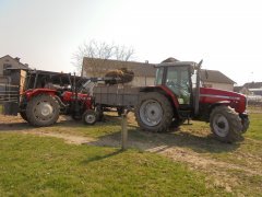 Ursus 3512 + Massey Ferguson 6260 + rozrzutnik