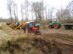 Fendt Farmer 306 LSA i HL 60.11 + Zetor 7711 i D-47 +koparka MF