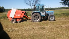 Landini 6550 i Welger w akcji .