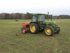 John Deere 2140 + AgroMasz Sr-300 + Ursus C-330+wał łąkowy