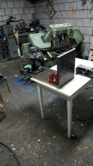 Sprzęg do prasy w trakcie budowy.