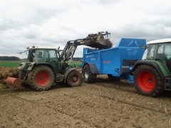 2 x Fendt + rozrzutnik Euromilk Buffalo RX1300