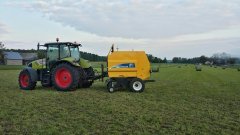 Claas Arion 410 + New Holland BR6090