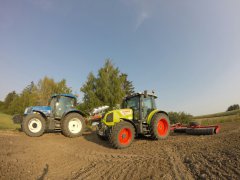 Claas Arion 410 & New Holland T6070