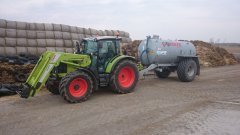 Claas Arion 430 Cis & Pomot T544/3