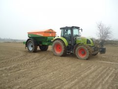 Claas Arion 540 + Amazone ZG-TS Hydro