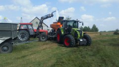 Claas Arion 640 & Mzuri Pro-Til3T + Ursus Bison