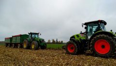 Claas Axion 830 & John Deere 7930