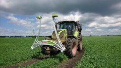 Claas Axion 830 oraz Claas Crop Sensor Isaria