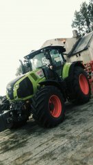 Claas Axion 850 + Vaderstad TopDown 500