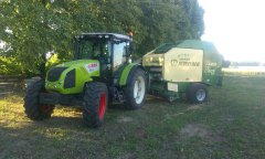 Claas axos 320 cx + krone Vario pack 1800