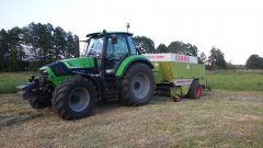 Deutz-Fahr 6180 Agrotron z prasą Claas 1200