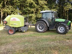 Deutz-Fahr Agrofarm 430 & Claas Rolant 350 RC