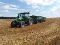 Deutz Fahr Agrotron K110 i przyczepy .