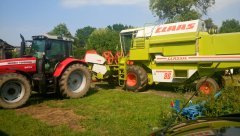 Claas Dominator 96 + MF 6475