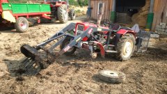 Ursus C-330 & Tur i Massey Ferguson 698 & Rozrzutnik