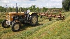 Ursus C-330 & zagrabiarko-przącarka