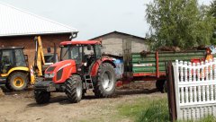 Zetor Forterra i Rozrzutnik Obornika Tandem Warfama N-218/2