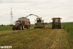 Claas Jaguar 840, John Deere 7810 i Valtra T151