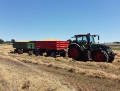 Fendt 714 vario + przyczepy