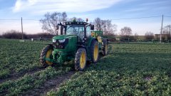 John Deere 6140R + John Deere 732i