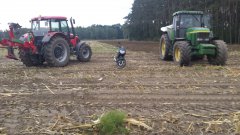 John Deere 7710+Kverneland es 100 5 , Zetor forterra 115+Unia ibis 4