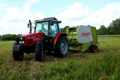 Massey ferguson 6260+Claas Rollant 66