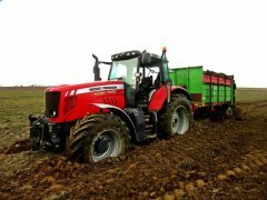 Massey Ferguson 7495 & unia Tytan 10