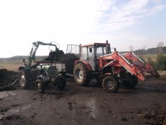 Ursus C-330 + TROLL-350 & MTZ 82 + rozrzutnik 4t