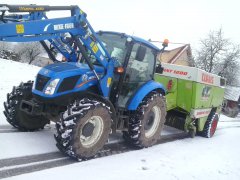 New Holland T4.65 & Claas Quadrant 1200
