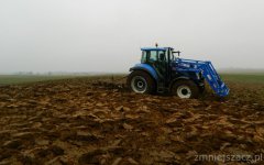 New Holland T5.105 / AgroMasz Ł106A / Pług 5 skib