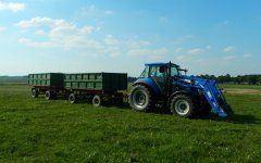 New Holland T5.105 DC / Agro-Masz Ł-106A / Przyczepy