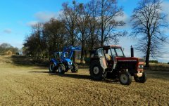 New Holland T5.105 DC / AgroMasz Ł106A / Ursus 912 / Rozsiewacz