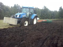 New holland  T6 165 + Kverneland ES 100 + PACKOMAT