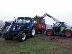 New Holland T6010 + Claas Targo K50