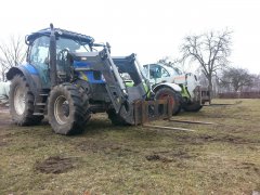 New Holland T6010 & Claas Targo K50