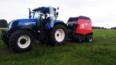 New Holland T7.200+ Prasa pasowa Kuhn VB 2160