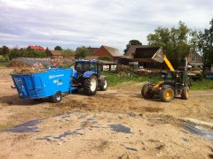 New Holland T7.210 & Euromilk Rino FXXS1200 & JCB 530-70