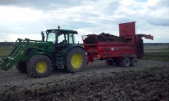 John Deere 6100 RC+JD H310+Unia Tytan premium 8T