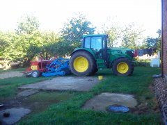 John Deere 6105M & rolmako + meprozet