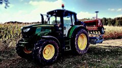 John Deere 6105M & Rolmako + Meprozet