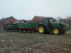 John Deere 6130M & przyczepy