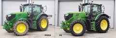 John Deere 6140r - odnowa lakieru - przed i po