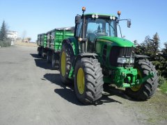 John Deere 7430P \u0026 2 x Zasław  12t