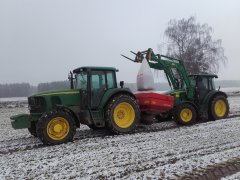 John Deere 6620SE + John Deere 6110MC