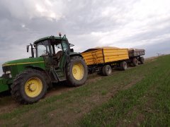 john deere 6910+ wielton 8t + hw6011