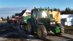 John Deere 6200 + Kroger & Wladimirec T-25A + Czarna Białostocka